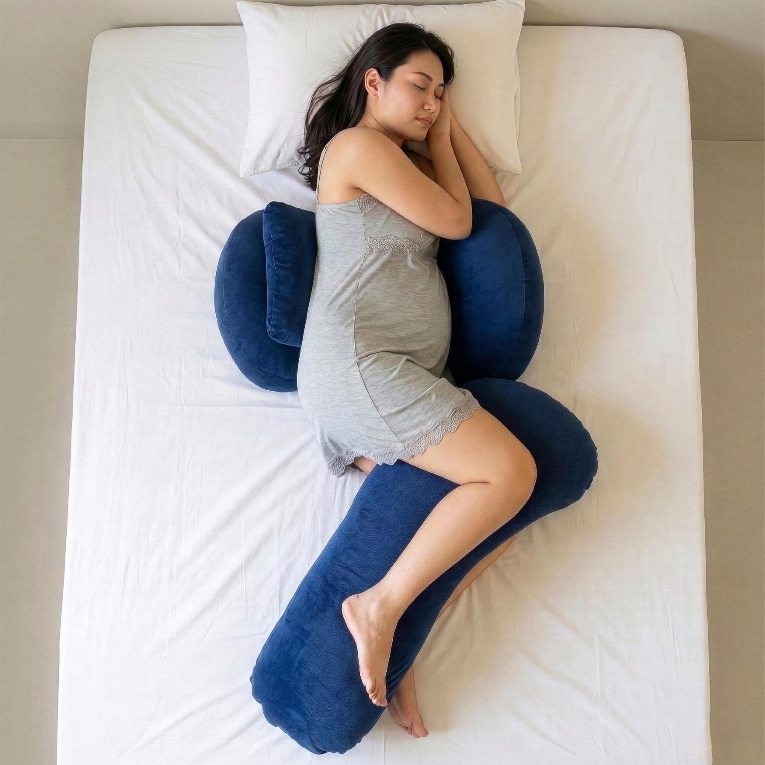 MYARMOR Maternity Pillow Bundle | Full Body Pregnancy Pillow for Back, Belly, Hips & Leg Support | Adjustable Butterfly Design | Soft Travel-Friendly Cuddle Pillow for Pregnant Women