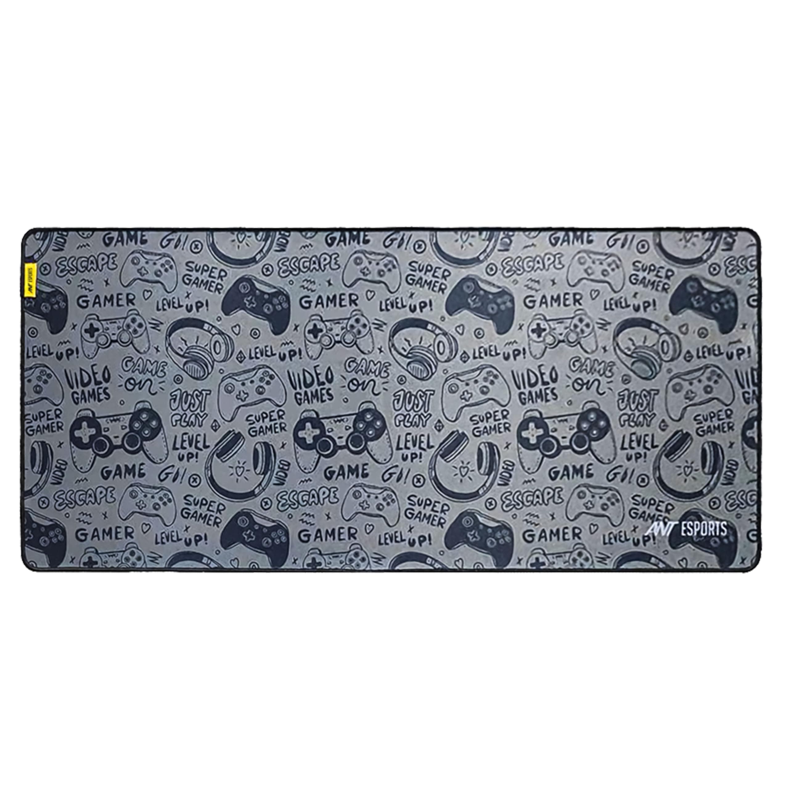 Ant Esports Gamerz Paradise Theme Extended Mouse Pad – 900x400mm Large Waterproof Desk Mat, Non-Slip Rubber Base, Keyboard & Mouse Mat for Gaming Setup, Office & Home – Grey Multicolor Design