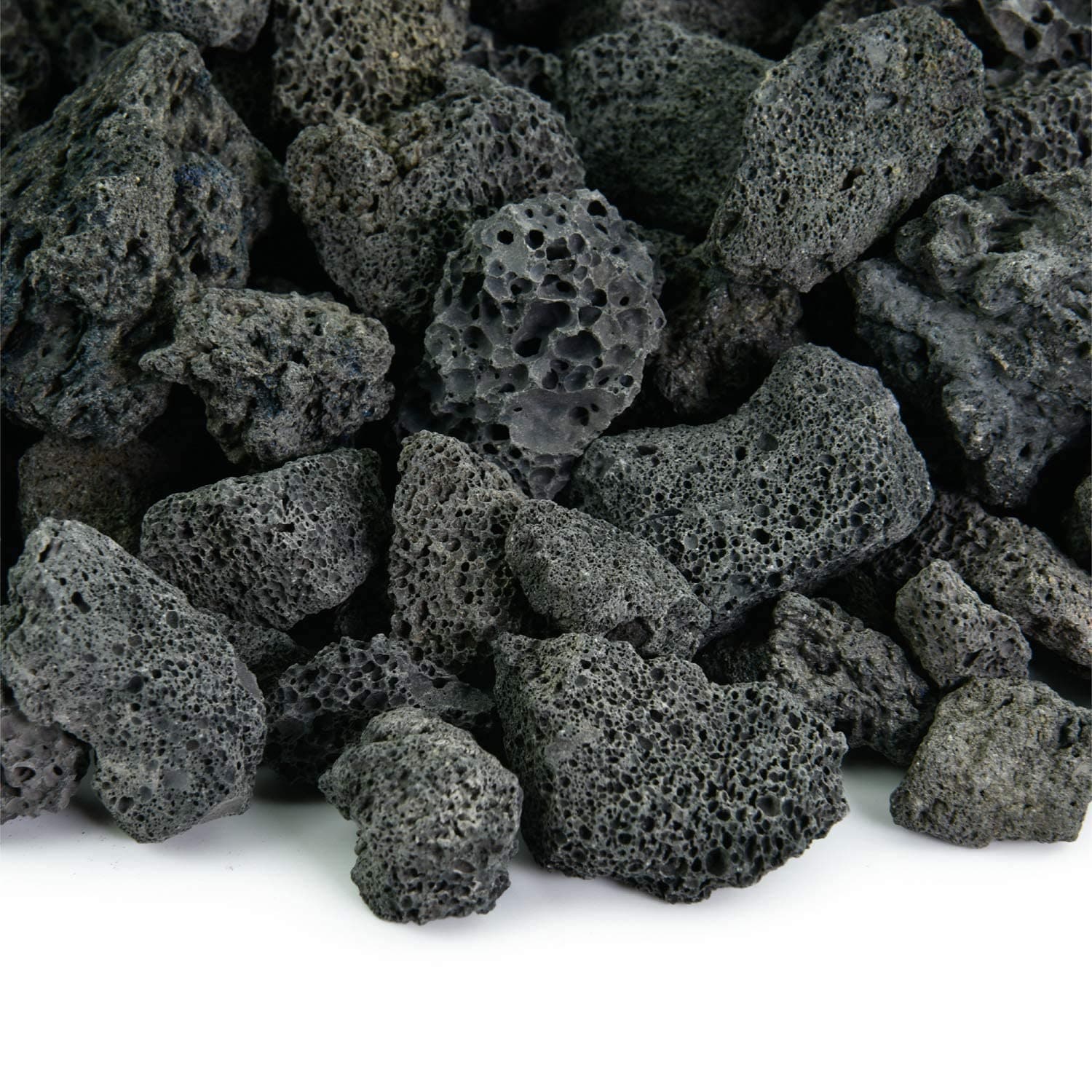 RUKDA® Natural Black-Grey Aquarium Lava Rock | Volcanic Pumice Stones for Fish Tank Landscaping, Aquascaping, and Planted Vases | pH Neutral, Non-Toxic & Fish-Safe Hardscape Rock (Lava Rock, 3Kg)