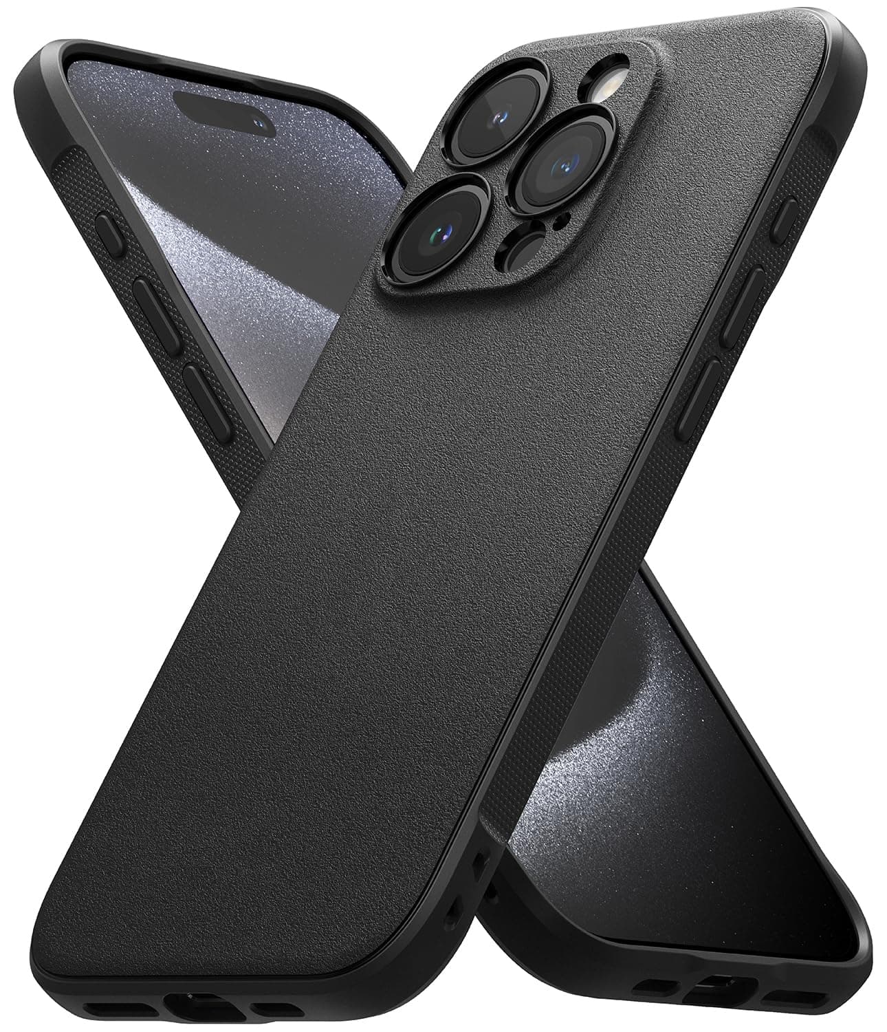 Ringke Onyx Compatible with iPhone 15 Pro Max Case Cover Rugged Flexible Durable Anti-Slip TPU Protection Shockproof iPhone 15 Pro Max Back Cover - Black