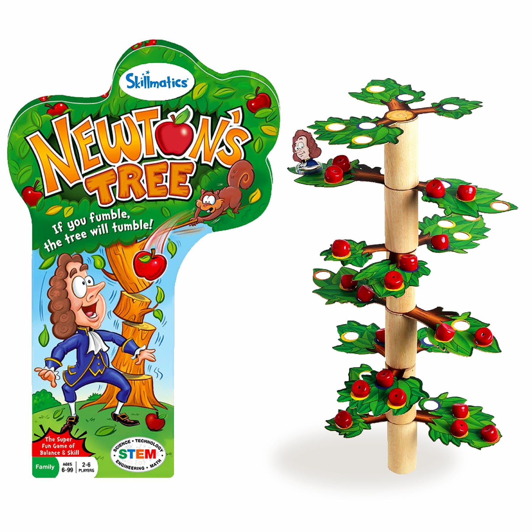 Skillmatics Educational Game – Newton's Tree, STEM Balancing & Strategy | Skill-Building, Balancing & Stacking for Kids, Adults & Families, Game Nights, Screen-Free Fun for Ages 6, 7, 8, 9 and Up