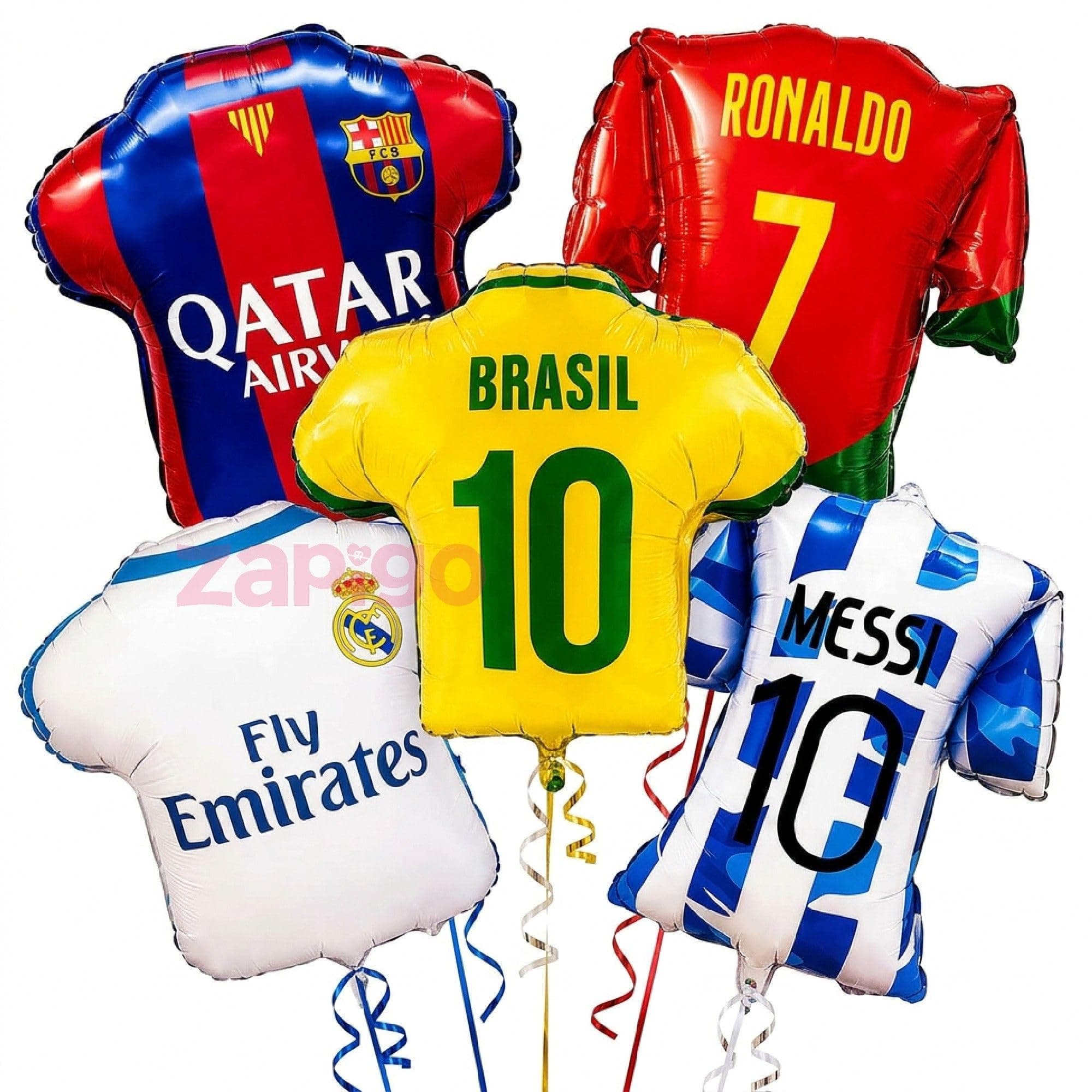 Balloonistics Football Soccer Jersey Theme Birthday Balloon Bouquet | Football Fan Birthday Party Decoration | Soccer Kit Party Balloon Set | Pack of 5