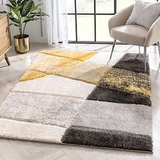 Luxury Shaggy Carpet Solid Plain Fluffy Fur Rectangular Rugs for Bedroom Living Room 4x6 Feet Microfiber & Polyster Modern Interior Floor Rug