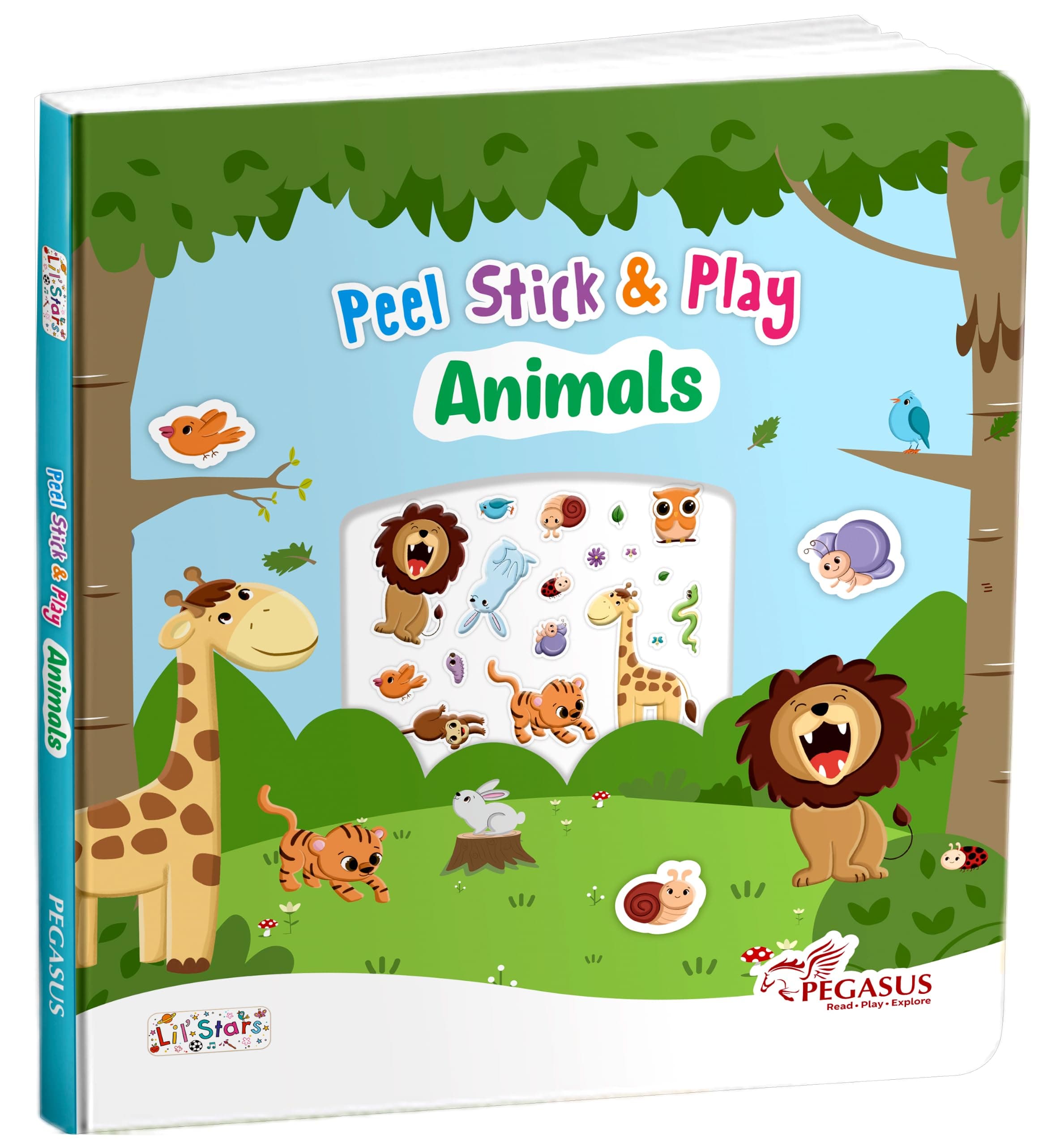 Peel, Stick, and Play Animal Reusable Puffy Stickers Book for Kids – Interactive Activity Book with 100+ Stickers for Endless Fun – Educational & Mess-Free Play for Toddlers & Preschoolers