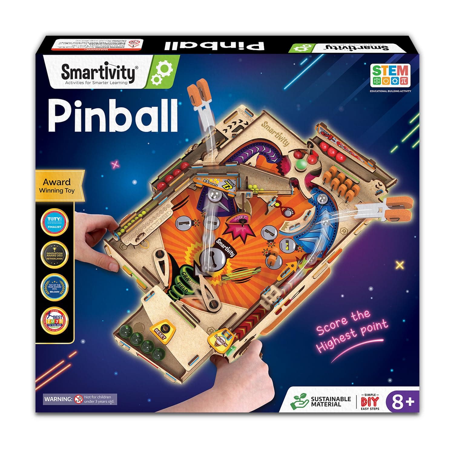 Smartivity Pinball Machine STEM DIY Fun Toy, Educational & Construction based Activity Game Kit for Kids 8 to 14, Best Gift for Boys & Girls, Learn Science Engineering Project