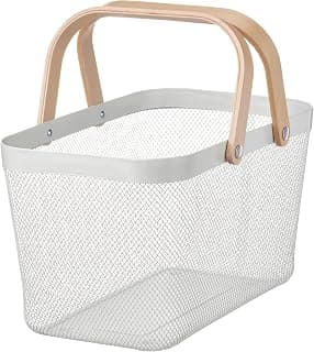 Ikea RISATORP Basket, white, 27x42x23 cm (10 ¾x16 ½x9 ")