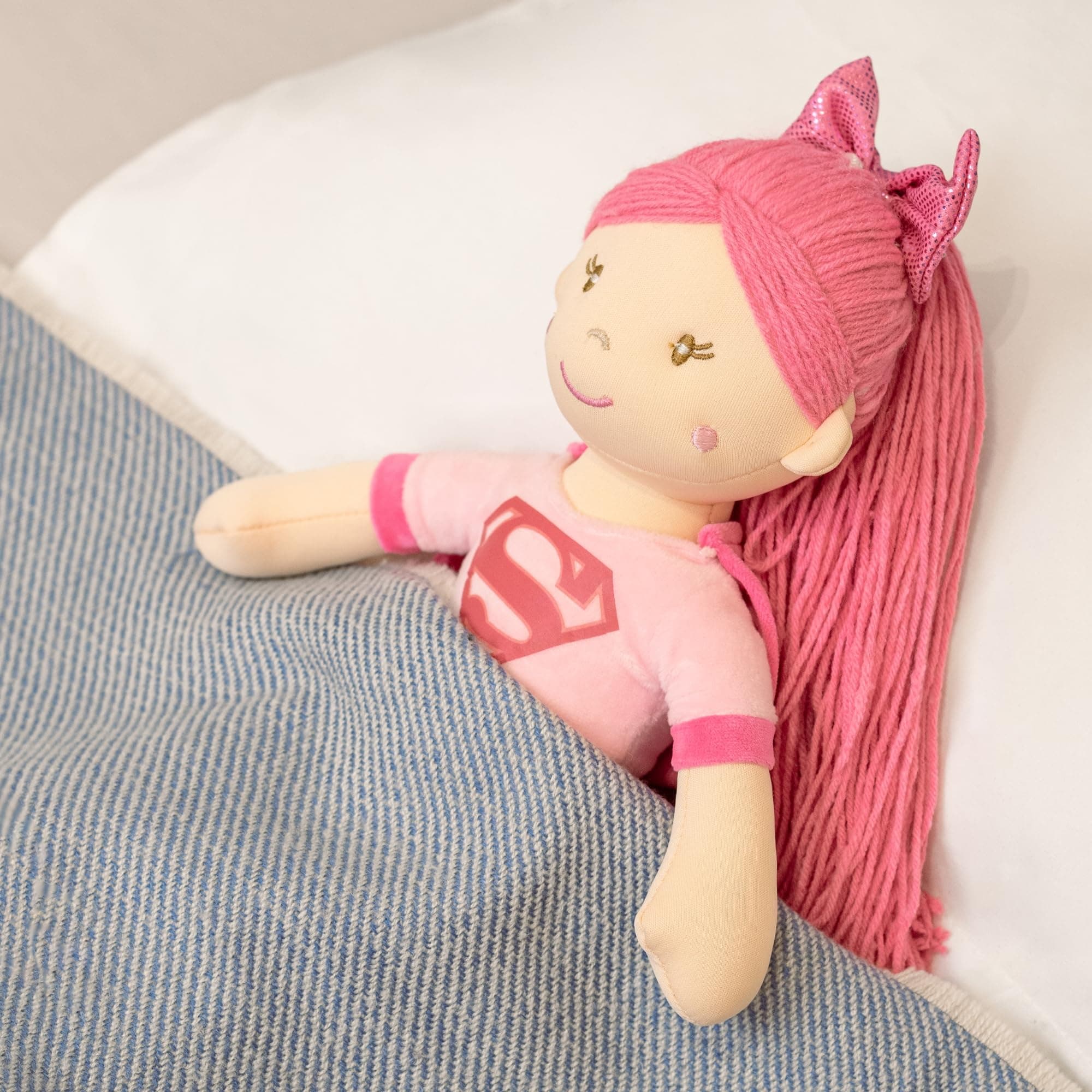 Mirada Super Girl Doll for Baby Girls/Kids | Washable & Super Soft Fabric Body | Stuffed Plush - 38cm