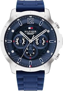 Tommy Hilfiger Quartz Blue Dial Blue Silicone Strap Analog Watch for Men