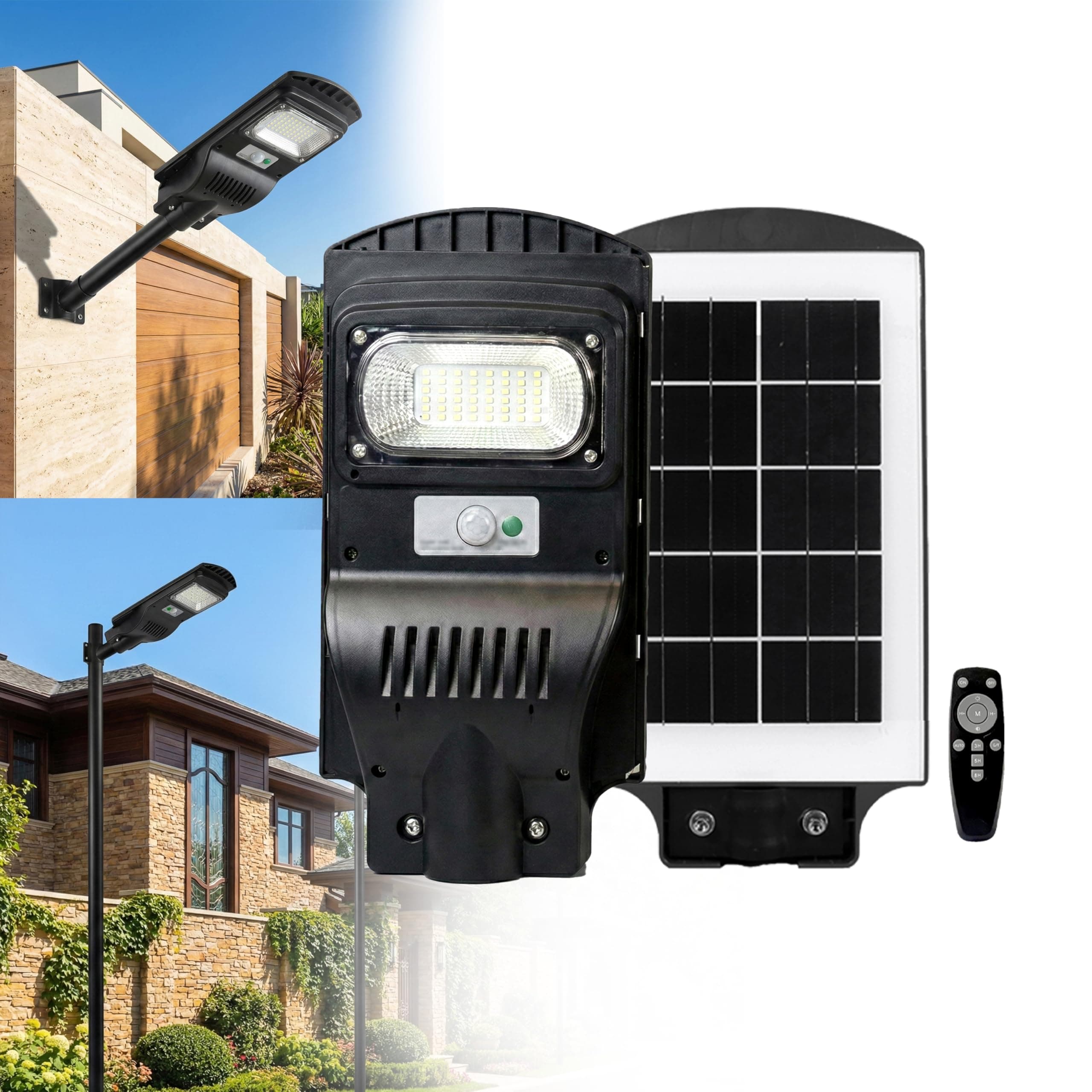 Homehop Solar Light Outdoor Home Garden 50W Motion Sensor Wireless | Solar Street Light Outdoor Waterproof Automatic Security Lamp For Pathway, Driveway (5000mAh-ABS-CoolWhite-Pole Not Included)