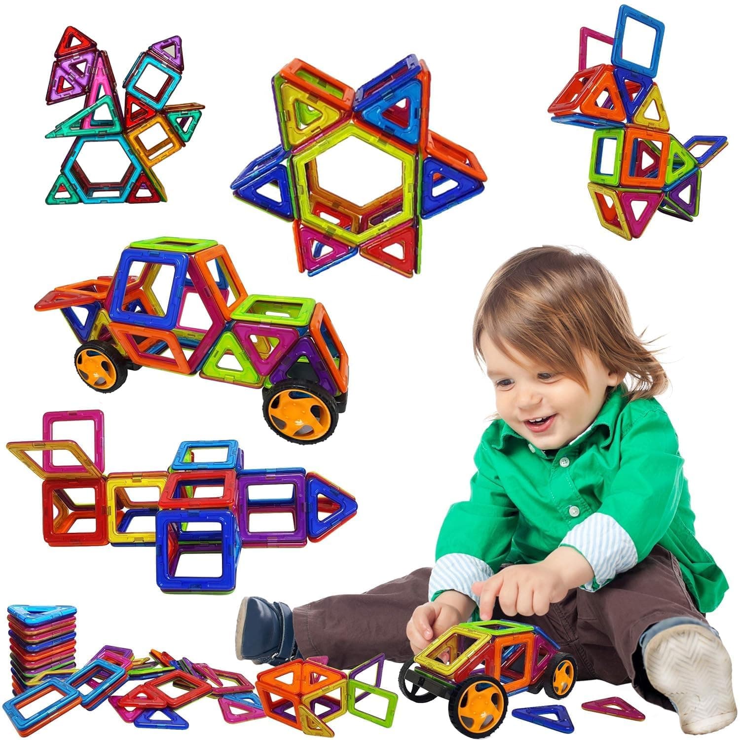 KIPA GAMING Magplay Magnetic Blocks 38 Pcs | Multi-Shape & Colour Magnetic Blocks | STEM Building Set for Kids 3+ | Creative Construction Learning Toy | Educational Game for Boys & Girls (Block 38)