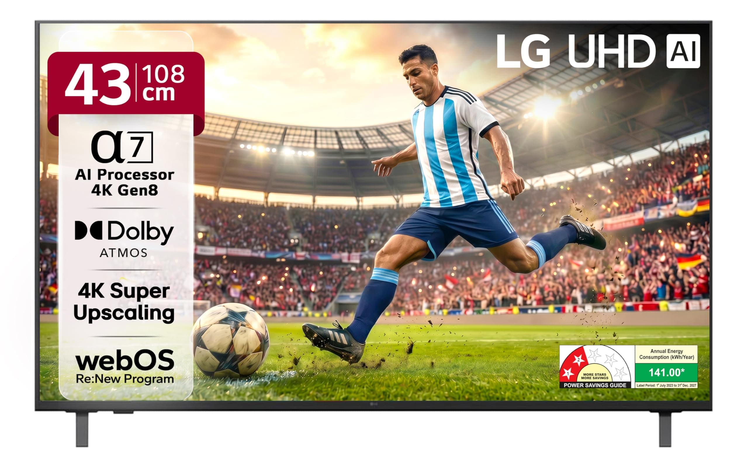 LG 108 cm (43 inches) UA73 AI Series 4K UHD Smart LED TV 43UA73806LA