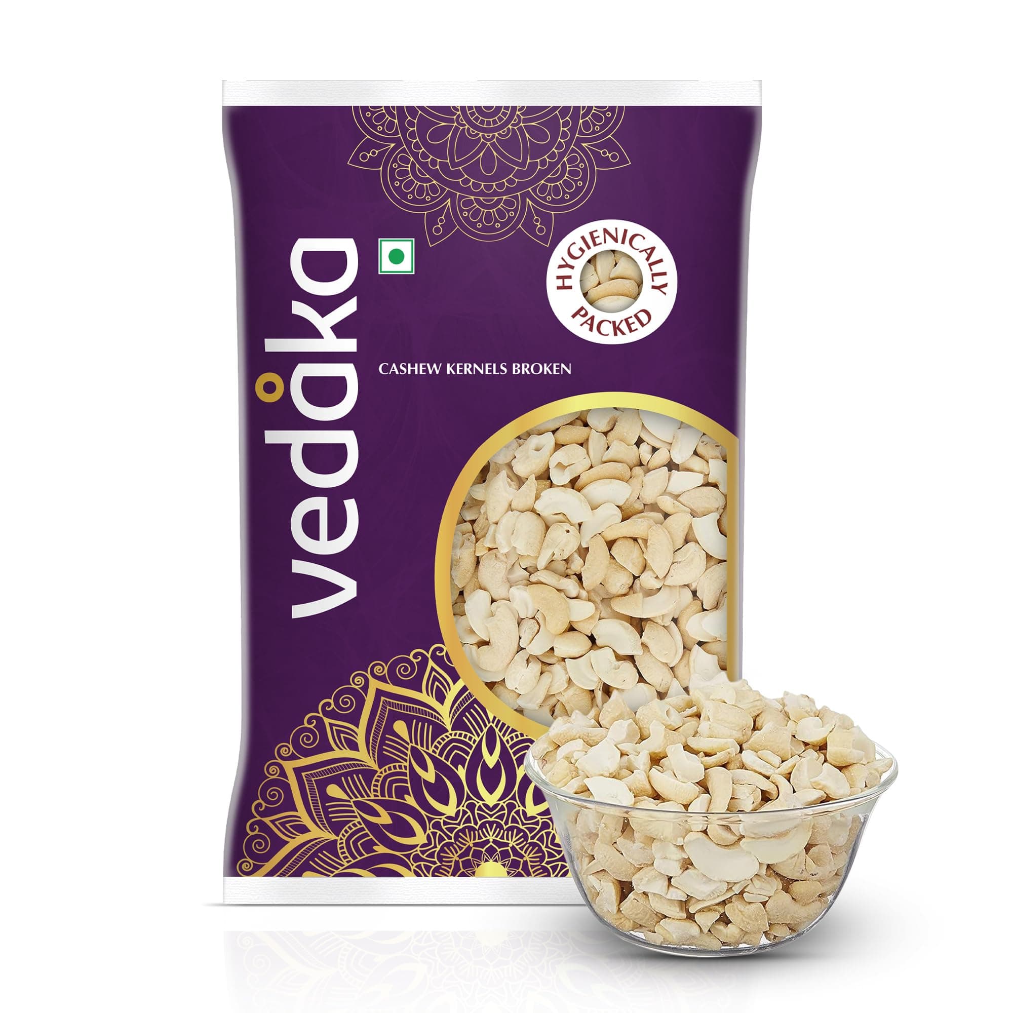 Amazon Brand - Vedaka Cashews | Broken | 1 Kg | Gluten Free & Plant Based Protein | Premium Kaju Nuts
