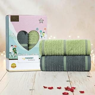 MYTRIDENT His and Her Towel for Bath Large Size, 500 GSM, 2 Pc Bath Towels for Couple, Ace & Joker