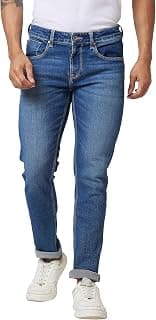 Spykar Men's Slim Fit Low-Rise Jeans