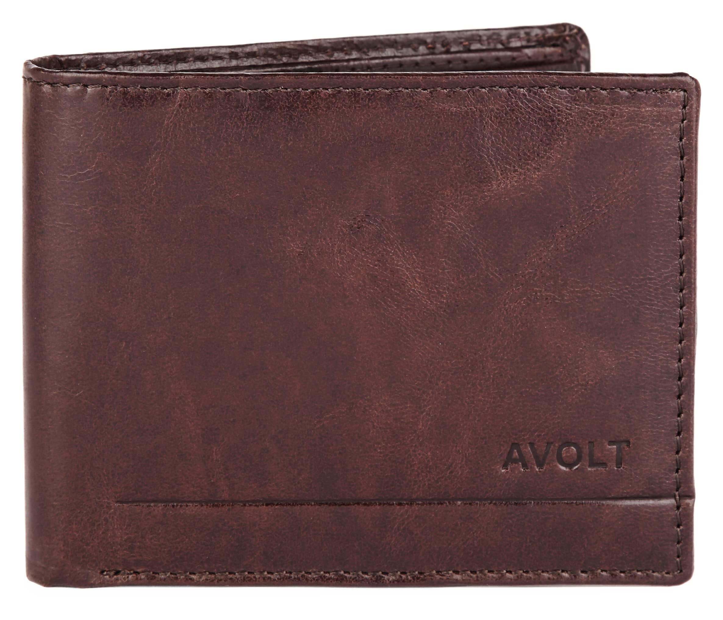 AVOLT Top Grain Leather Wallet for Men | Ultra Strong Stitching | Handcrafted | Men's Leather Wallet