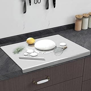 Plantex Stainless Steel Chopping Board/Vegetable Chopping/Chopper Board for Kitchen Use Large/Non-Slip, & Bacteria-Resistant Cutting Pad for Kitchen (29L x 41W x 2Th cm)