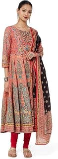 BIBA Women Cotton Anarkali Kurta Churidar Suit Set