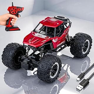 Zest 4 Toyz Remote Control Car Toy for Kids | Rock Crawler Monster Truck Drift RC Car | 100+ft Range 2.4GHz Remote | Rechargeable Battery | Type-C USB | 2WD Off-Road Climbing Racing Car