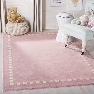 Hand Made Modern Design with (USA) Exported Collection Carpets for Living Room Size 4 Feet by 6 Feet (4 * 6 feet) Baby Pink