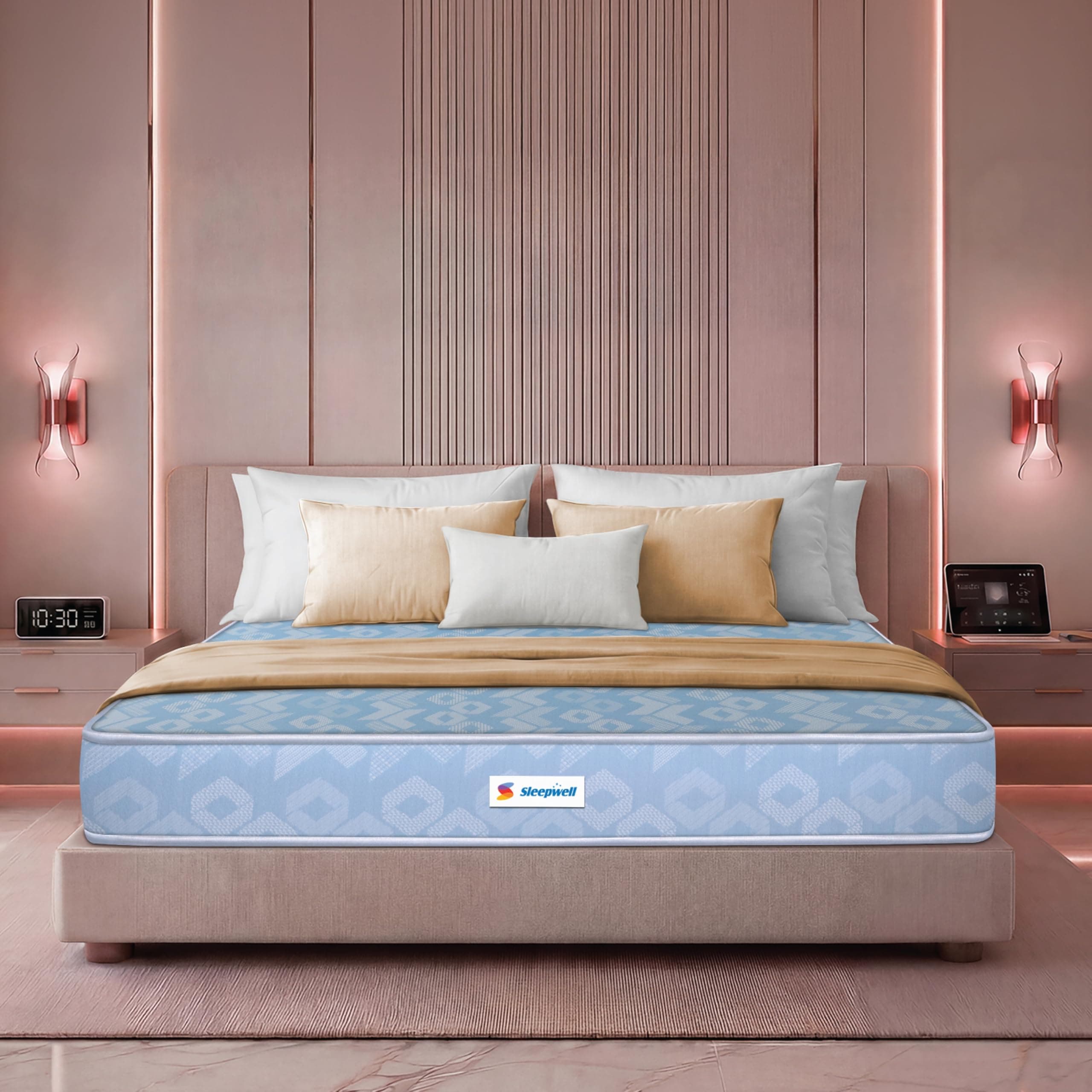 Sleepwell Dual Mattress | Queen Size 78x60x6 Inch | One Side Soft One Side Firm | Orthopedic Support | Resitec Foam with VPF | Knitted Fabric | Neem Fresche Anti-Microbial | 10 Yr Warranty