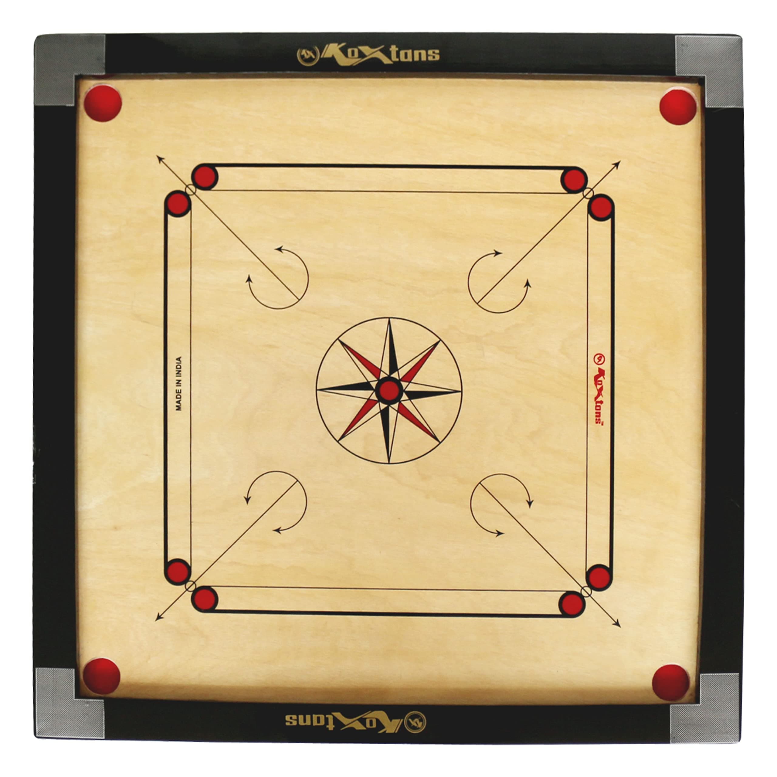KOXTONS - Carrom Board Full Size (Super), Brown