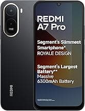 Redmi A7 Pro 4G (Black, 4GB RAM, 64GB Storage) | Segment's Slimmest Smartphone | Segment's Largest 6300mAh Battery | Segment's Largest 17.53cm and Smoothest 120Hz Display | Charger in the Box