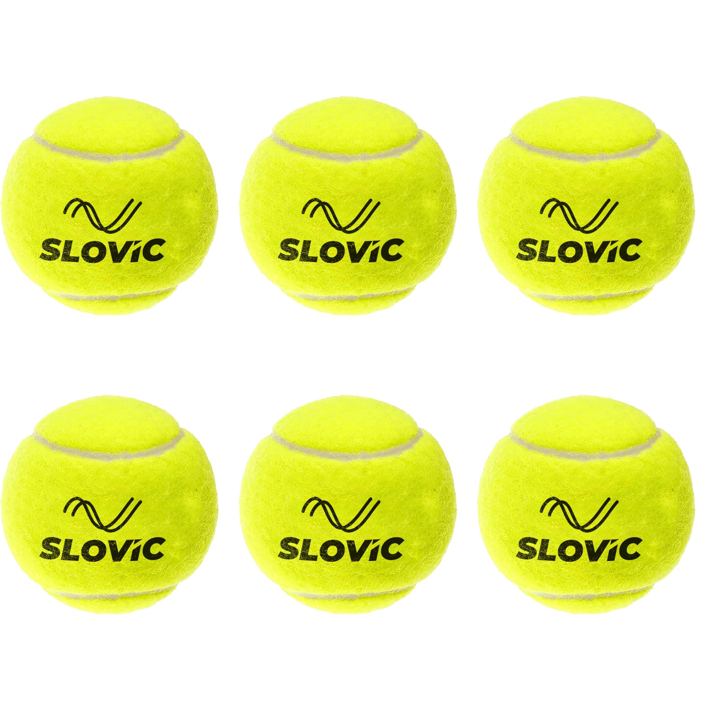 SLOVIC Cricket Balls for Home [Pack of 6] | Practice Tennis Ball Cricket | Lightweight & High-Bounce Rubber Cricket Balls | Ideal for Street Matches, Indoor & Outdoor Cricket, Green