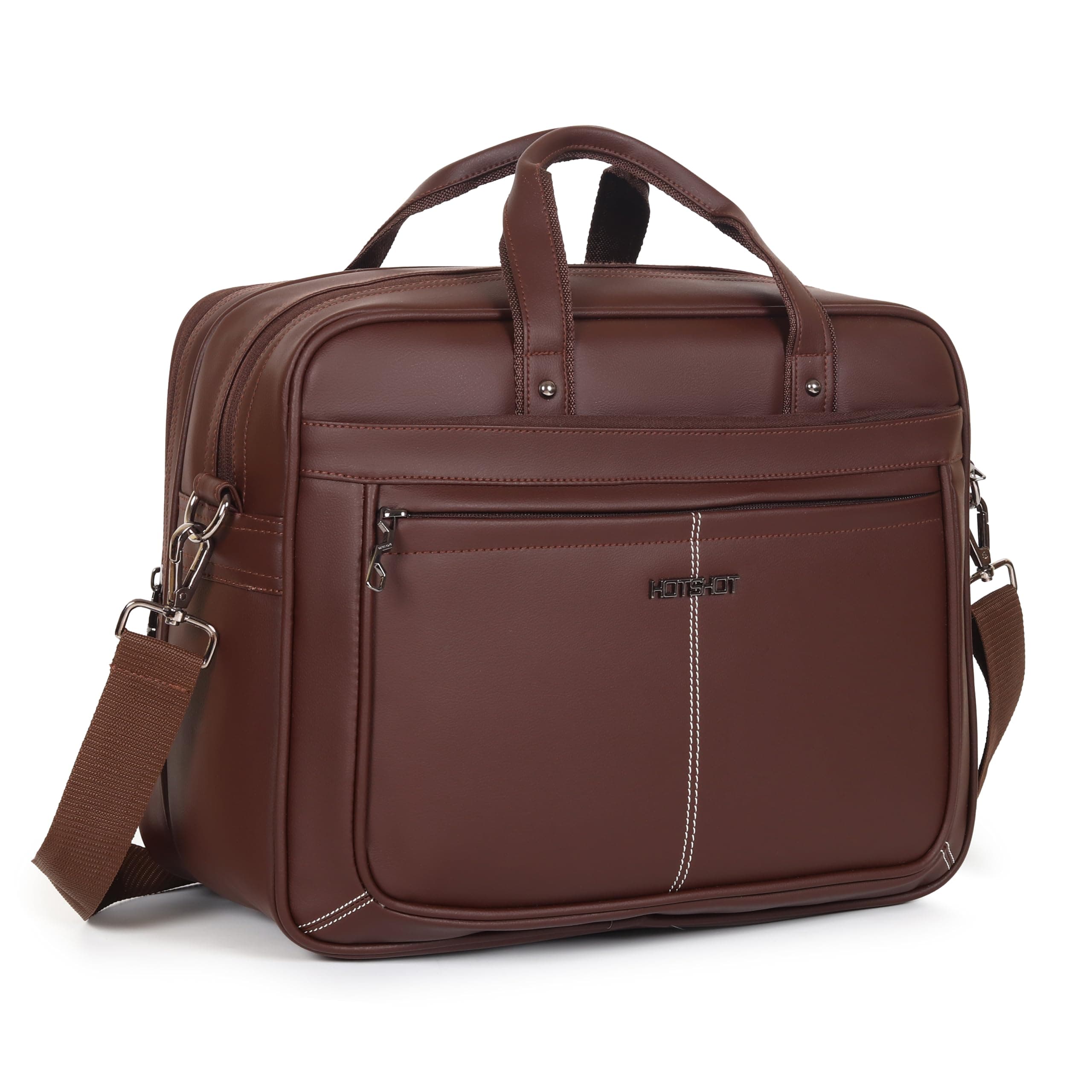 HOT SHOT EXECUTIVE_2001|LEATHER MESSANGER BAG|LAPTOP MESSAMGER BAG|LAPTOP SLING BAG|OFFICE BAG|SHOULDER BAG|15.6 INCH|WATER RESISTANT |20 L LAPTOP BAG FOR MEN & WOMEN