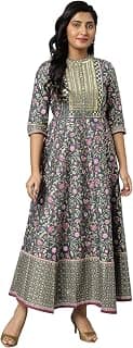 Aurelia Women's Fit and Flare Midi Cotton Flared Dress
