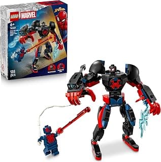LEGO ǀ Marvel Miles Morales Mech vs. Spider-Man 2099 - Fully Jointed Super Hero Building Toy - 76337