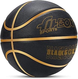 FitBox Sports Blend BlackGold Basketball Official Size 7 |Professional Match Ball for Indoor & Outdoor Games & Training | Ideal for Kids & Adults | Ideal for Basketball Enthusiasts and Athletes
