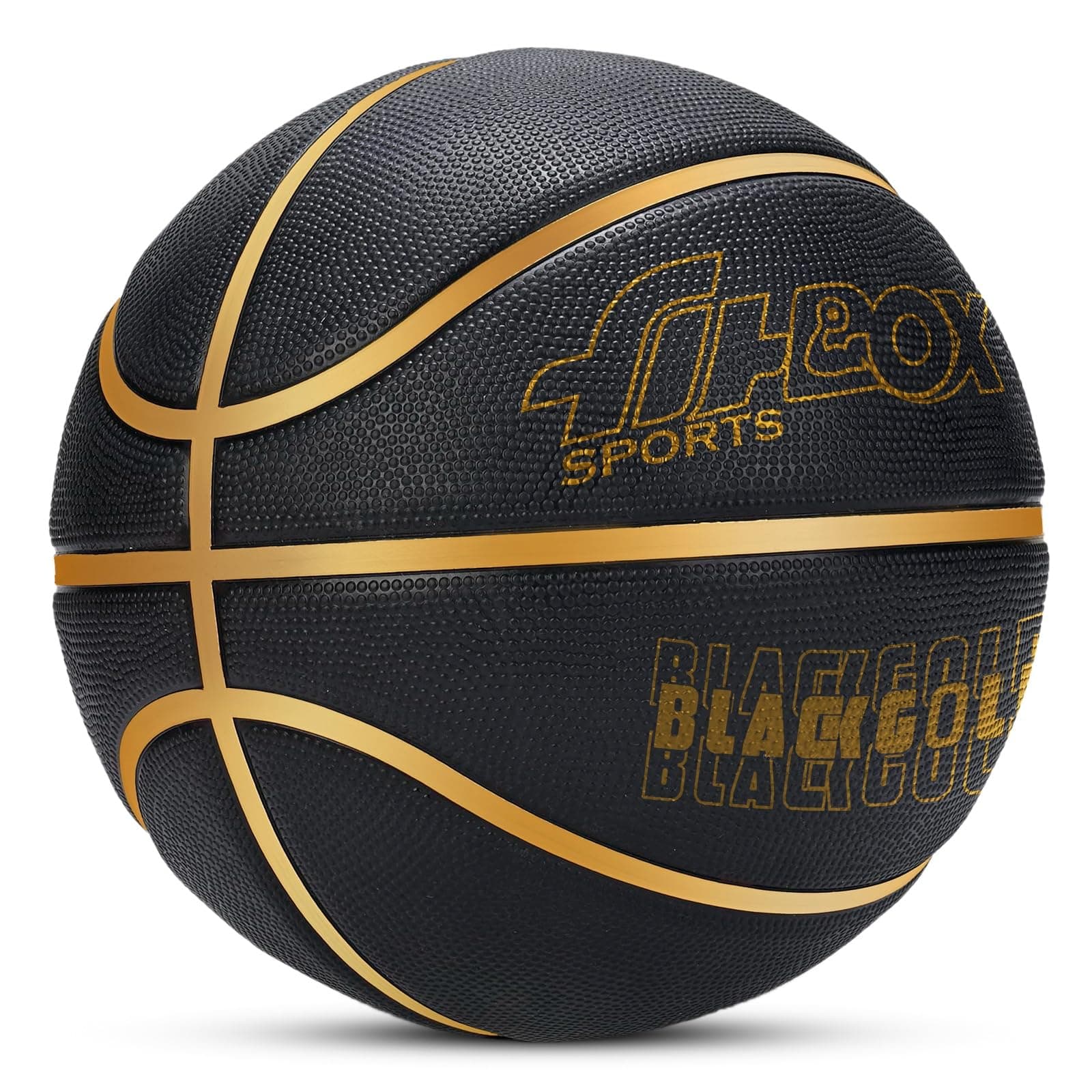 FitBox Sports Blend BlackGold Basketball Official Size 5 |Professional Match Ball for Indoor & Outdoor Games & Training | Ideal for Kids & Adults | Ideal for Basketball Enthusiasts and Athletes