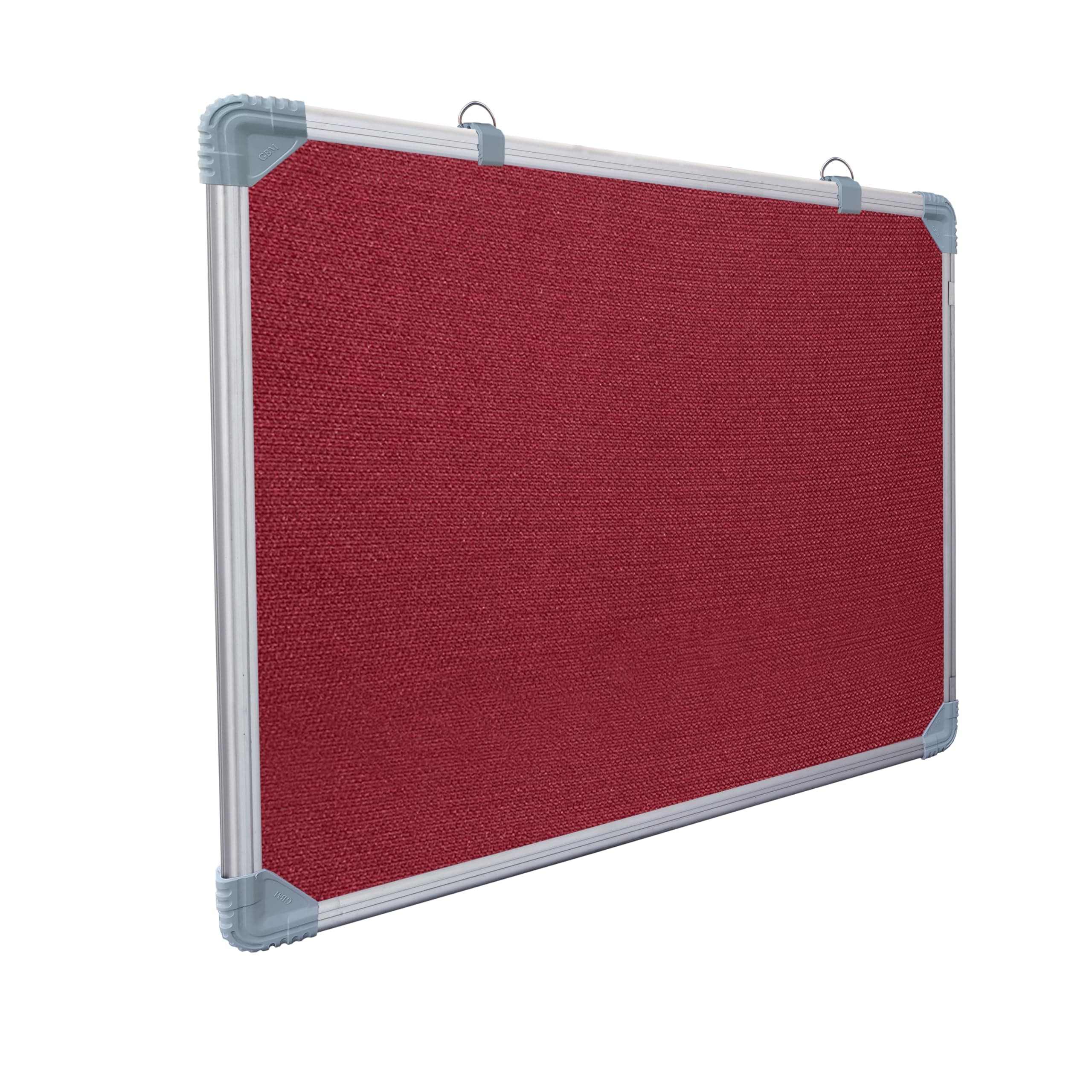 Eduway 2x2 Feet Notice Board/Pin Up Board/Bulletin Board/Display Board/Soft Board with High Resilience Foam Fabric for School, Office, Home with (20 Push-Up Pins)` (Maroon- 59x59 Cms.)