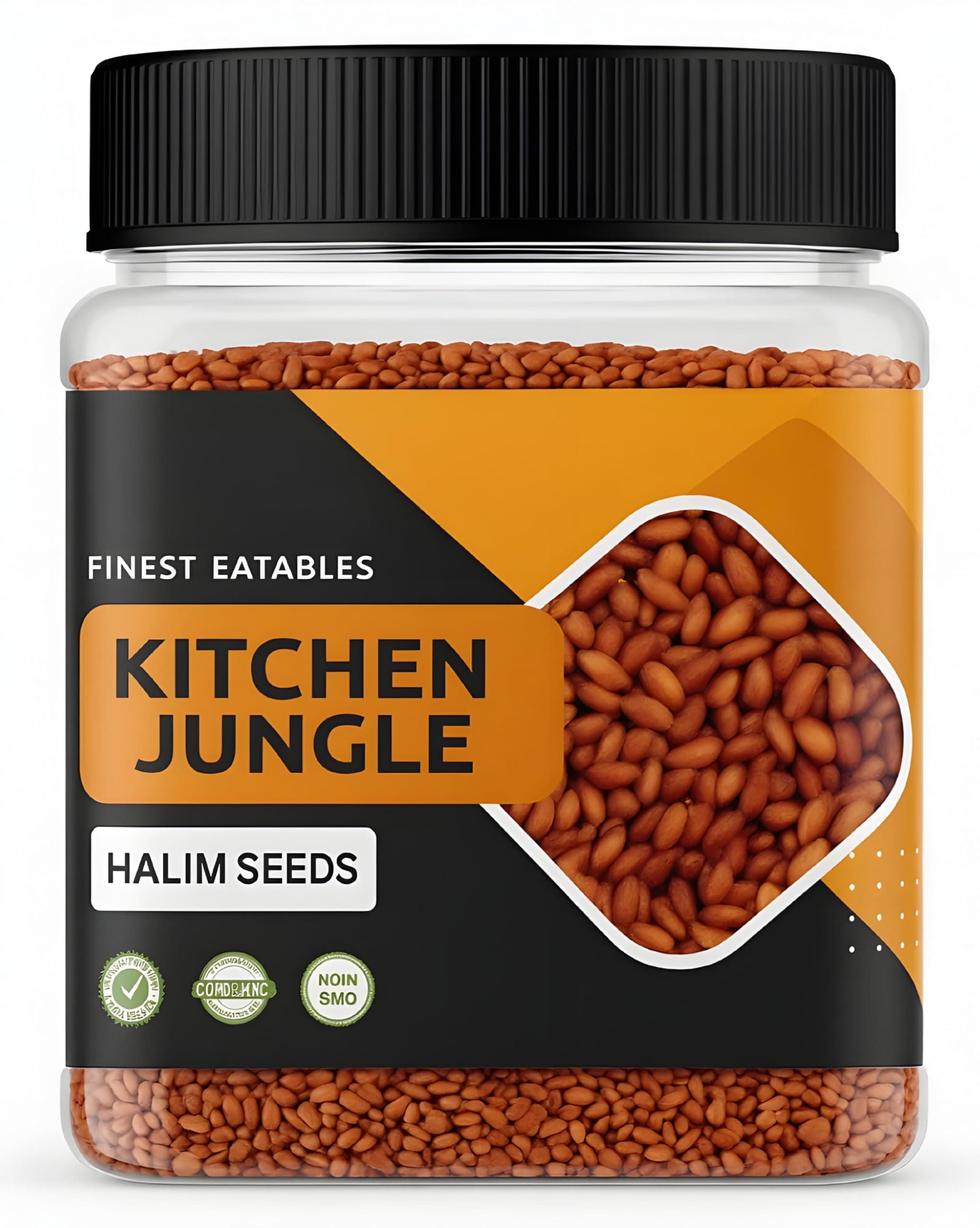 Kitchen Jungle Halim Seeds for Eating | 350g | Aliv & Garden Cress Seed | Haleem Hair Growth - Sourced 100% Raw From Organic Farm