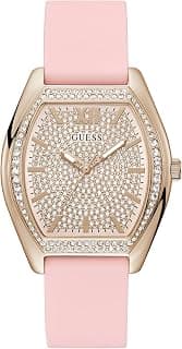 GUESS Rectangle 40mm Pink Dial Analog Women Watch - U1407L2M