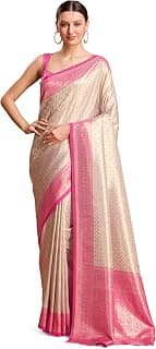 Monjolika Fashion Women's Kanjivaram Soft Silk Saree With Blouse Piece for Wedding