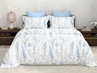 Bombay Dyeing King Size Bedsheet Cotton – Super Soft and 164 TC Premium Fabric, 2 Pillow Covers Included (274 x 274 cm) - FK10
