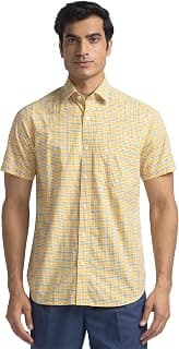 Colorplus Tailored Fit Medium Green Formal Shirt for Men