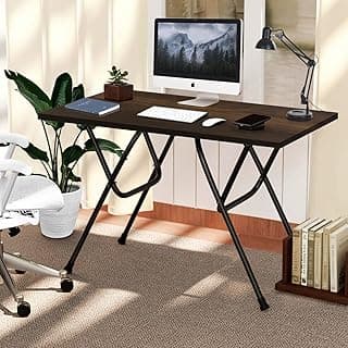 Torche Multipurpose Foldable & Portable Study Table, Computer Desk, Foldable for Office Work, Laptop Desk, 2 Seater Dining Table for Home and Office (Exotic Teak)