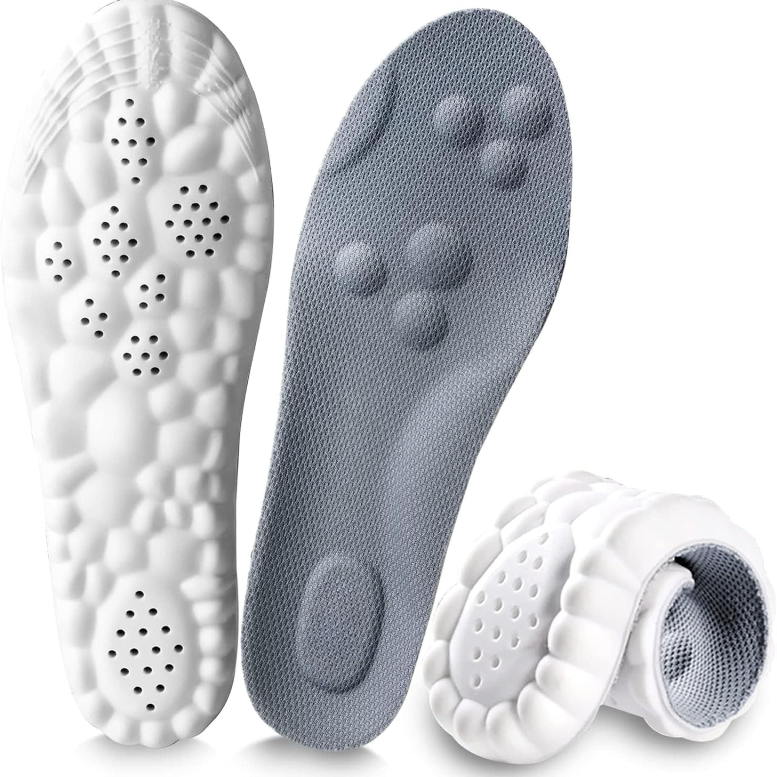 Purastep Memory Foam Shoe Insole, Shock Absorption Sports Inserts Anti-Slip Cropable Insoles Arch Support Orthotic Insoles Soft Elastic Insoles for Men Women | UK 6-7 | 1 Pair