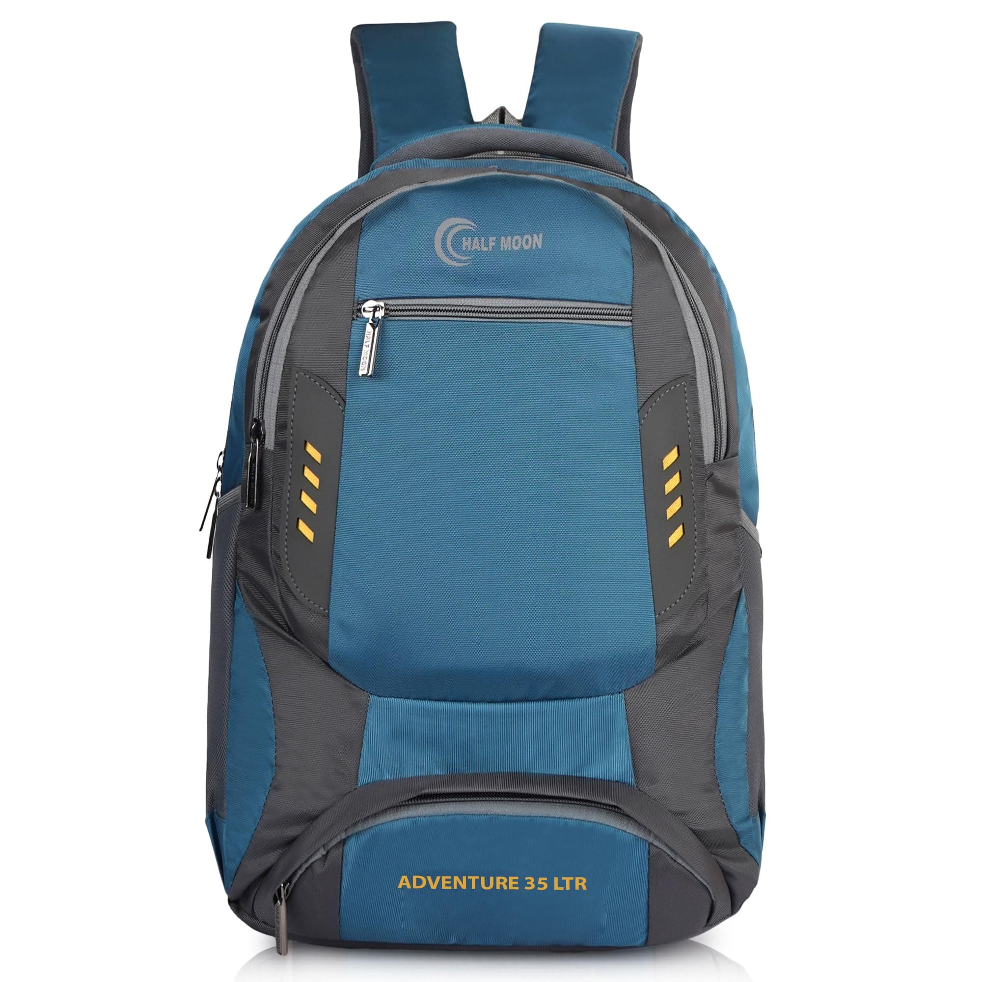 Half Moon 35L School Bag for Boys Girls | Backpack For Men Or Backpacks For Women | Water Resistant | 5 Zips Stylish And Trendy College Bag For Men & Women