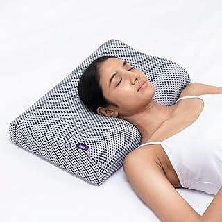 Frido Ultimate Cervical Neck Pillow for Pain Relief Sleep | Improves Posture & Spinal Alignment | Neck Pain Relief Cushion with Ultra Responsive Memory Foam & Skin Friendly Cover | Grey Mesh