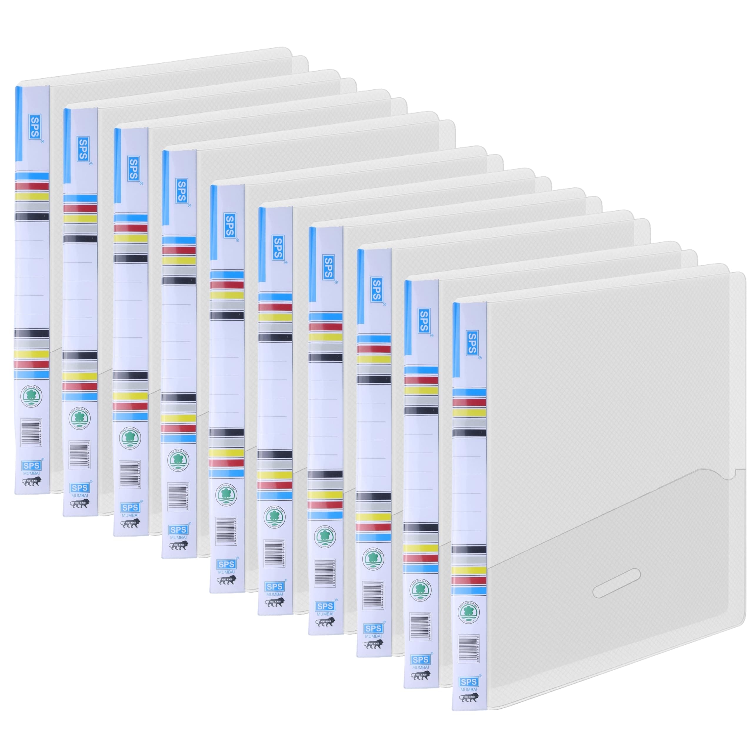 SPS Transparent Report File – Set of 20 | Plastic File for A4 Documents | for Office, School & Home | Holds Up to 150 Sheets | Best for Interviews and Reports