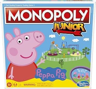 Monopoly Junior: Peppa Pig Edition Board Game, Best Strategy Board Game for Kids Ages 5 and up, 2-4 Players