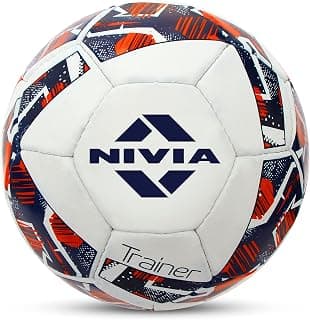 Nivia Trainer Football (Size-3) Material: Rubber , Color: White / Blue