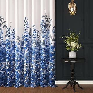 Story@Home Long Door Curtains 9 Feet Long Set of 3 | Floral Printed Cotton Curtain | Light Filtering Curtain | Curtains for Living Room | (116 x 275 cm, Blue) | Perfect for Home Decor