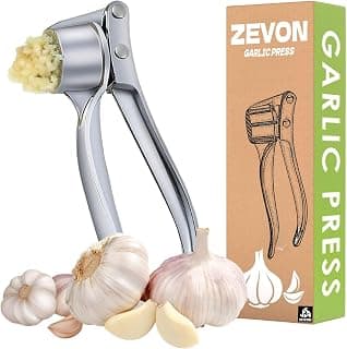 ZEVON® Garlic Crusher, Garlic Press Manual Garlic Mincer Stainless Steel Garlic Cutter Chopper,Hand Press Garlic Crusher, Mincer Cutter for Garlic for Kitchen.