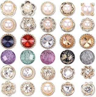 WY LIGHTING LEVEL 30 Pcs Pearl Brooch Button Women No Sew Invisible Buttons Reusable Pearl Cover Up Pin Removable Replacement Safety Button Dress Supplies Decoration for Girls Clothing Shirt Blouse Sweater Shawl Coat