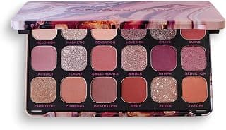 Makeup Revolution Eyeshadow Palette for Women | Forever Flawless Allure Pallete – 18 Shades | Matte & Shimmer Finish | Glitter Eyeshadow | Long Lasting & Blendable Shimmer Eyeshadow Palette – 19g