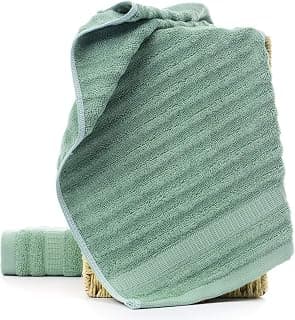 Mush Bamboo Hand Towels Set of 2 | 100% Bamboo Gym Towel for Men/Women Workout | Ultra Soft, Absorbent & Quick Dry Towel for Gym, Travel, Sports and Yoga | 40 X 60 cms | 600 GSM (Green)